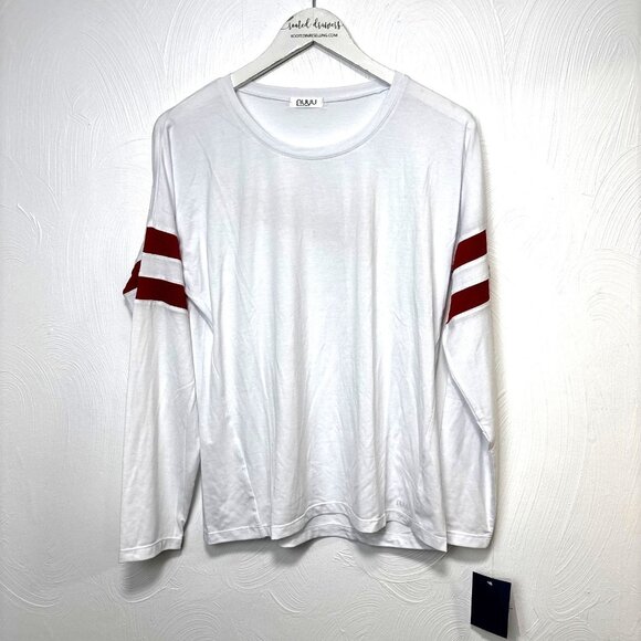 Stanford Cardinal NUYU Long Sleeve Red White Striped Shirt Womens College S NWT - Picture 1 of 7